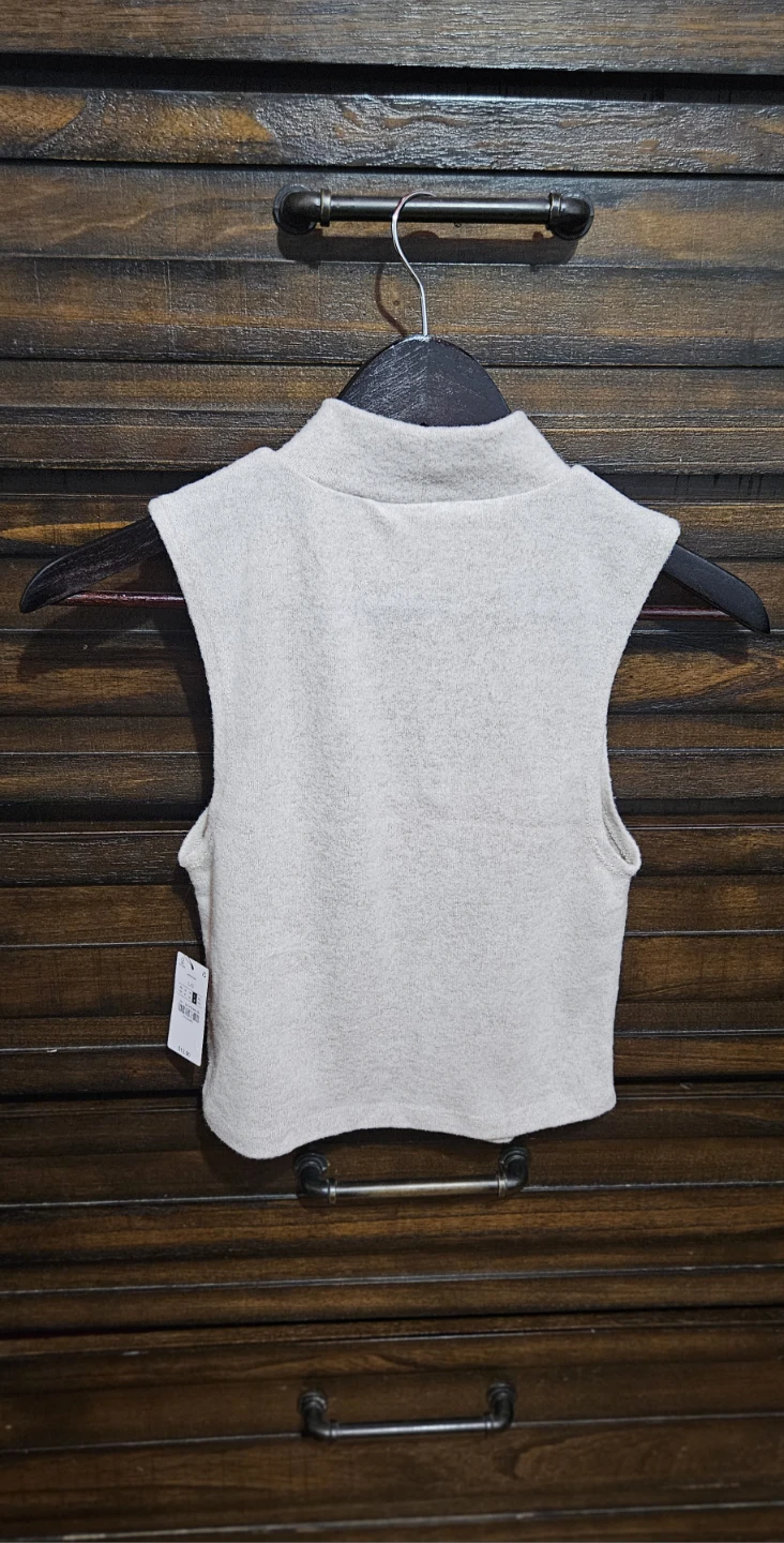 Ardene Sleeveless Mock Neck Top - Cream - photo 2