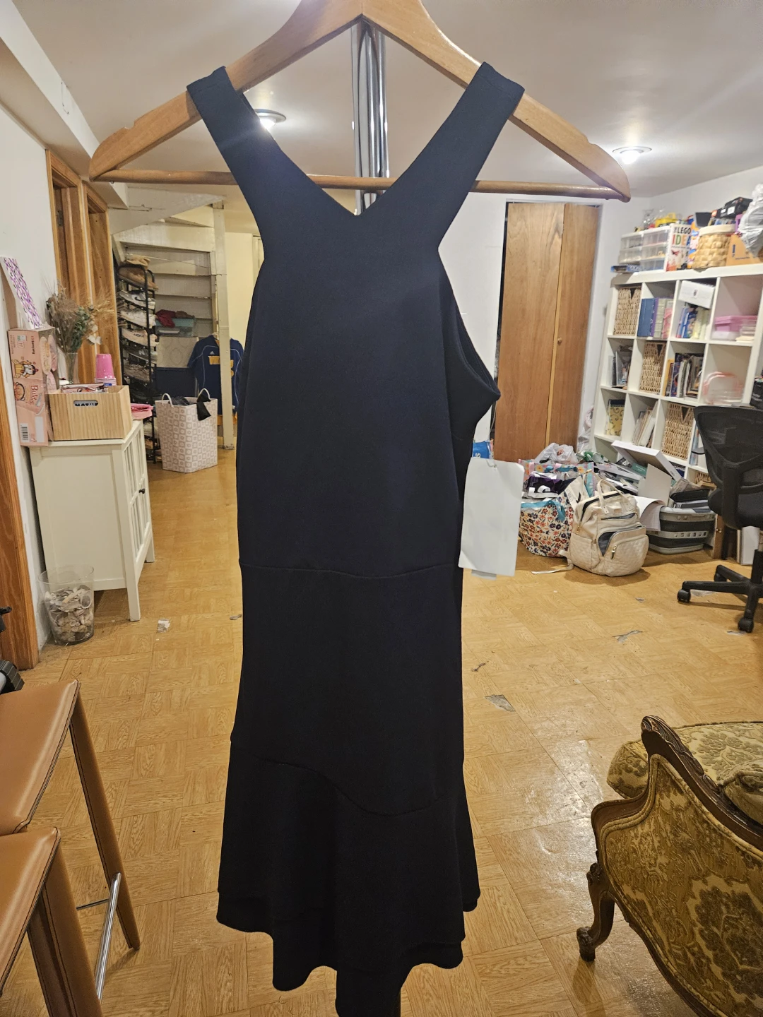 Design Lab by Lord & Taylor Navy Halter Fit & Flare Dress XS - photo 2