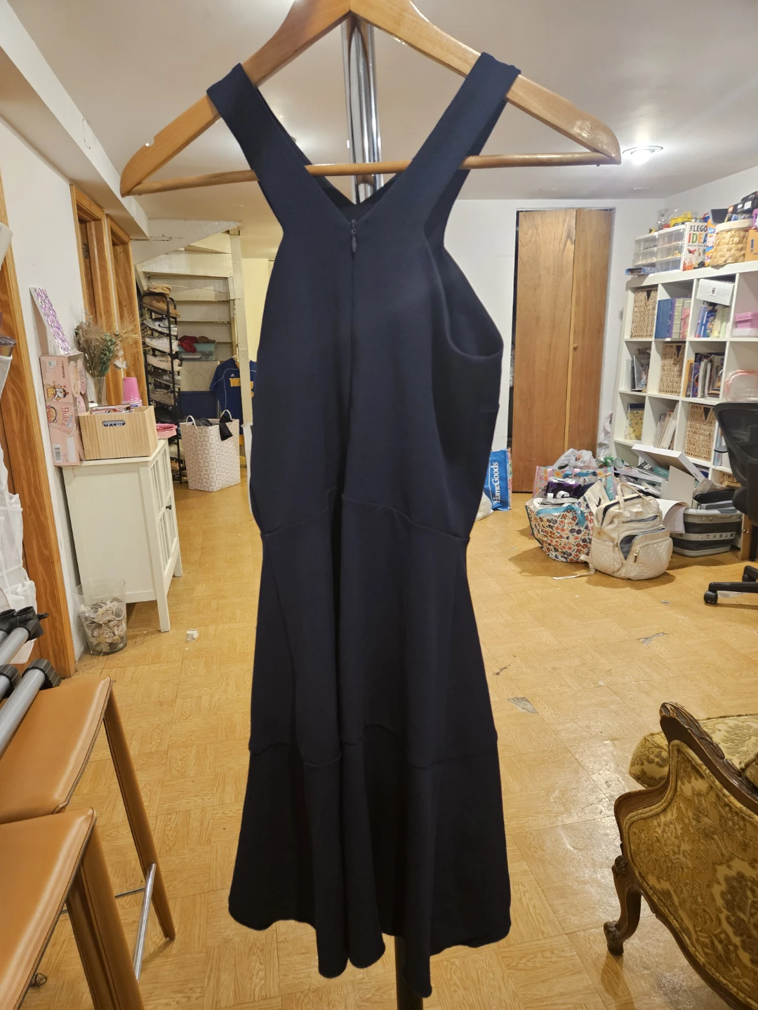 Design Lab by Lord & Taylor Navy Halter Fit & Flare Dress XS - photo 3