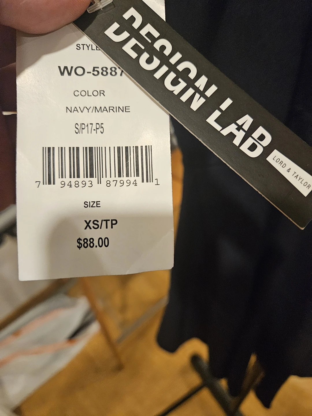 Design Lab by Lord & Taylor Navy Halter Fit & Flare Dress XS - photo 5