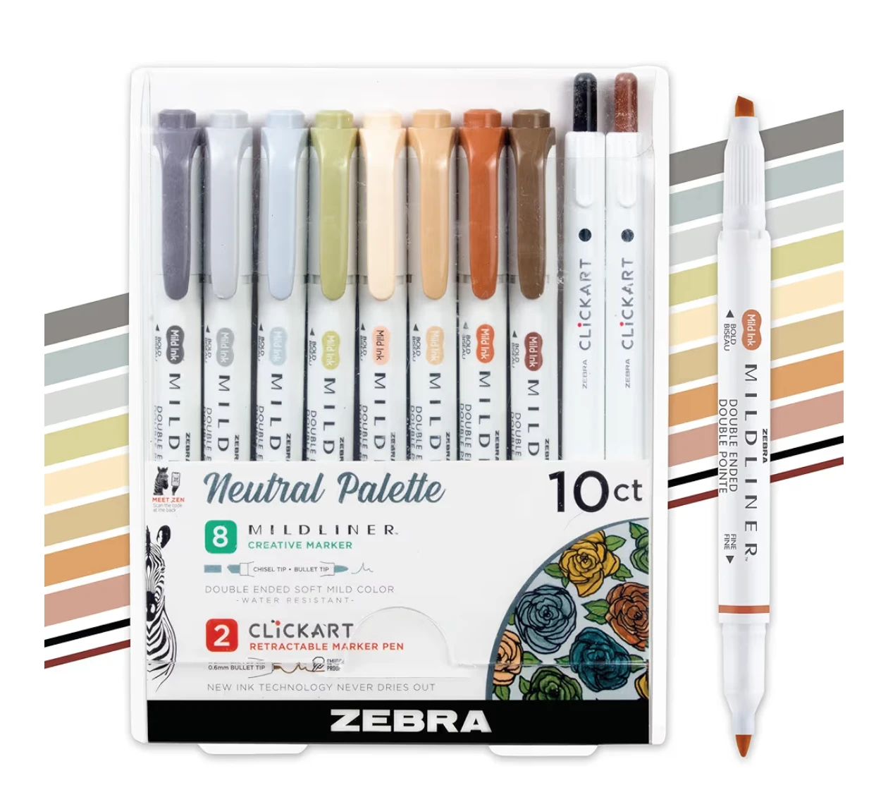 Zebra Mildliner Creative Markers - Neutral Palette (10ct) - photo 3