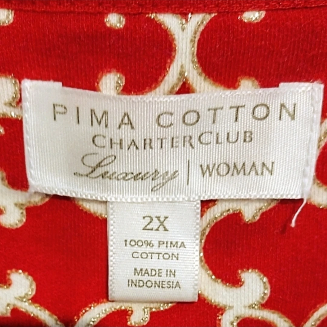 NWOT 2XL Charter Club Luxury Top 100% Pima Cotton 🏆 - photo 5