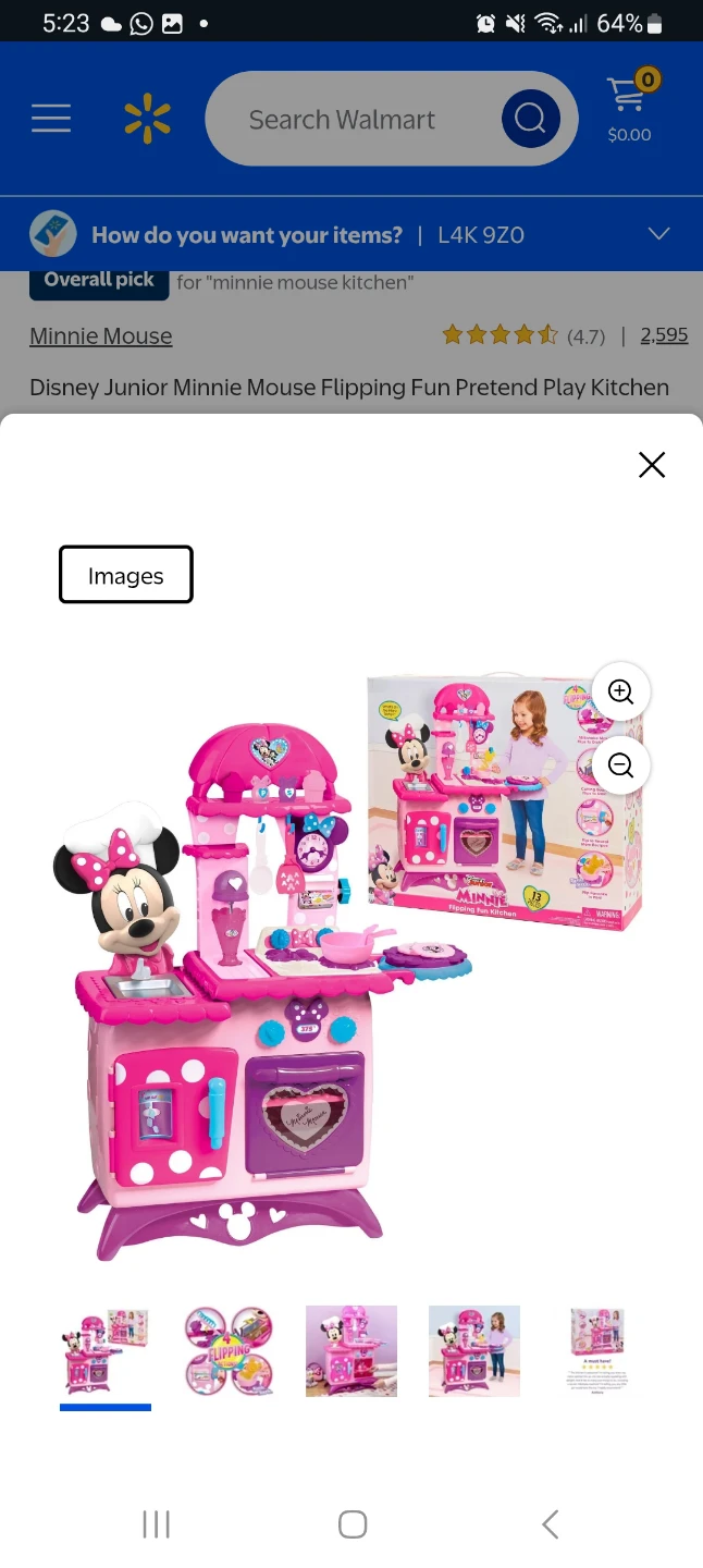Disney Minnie Mouse Flipping Fun Pretend Play Kitchen