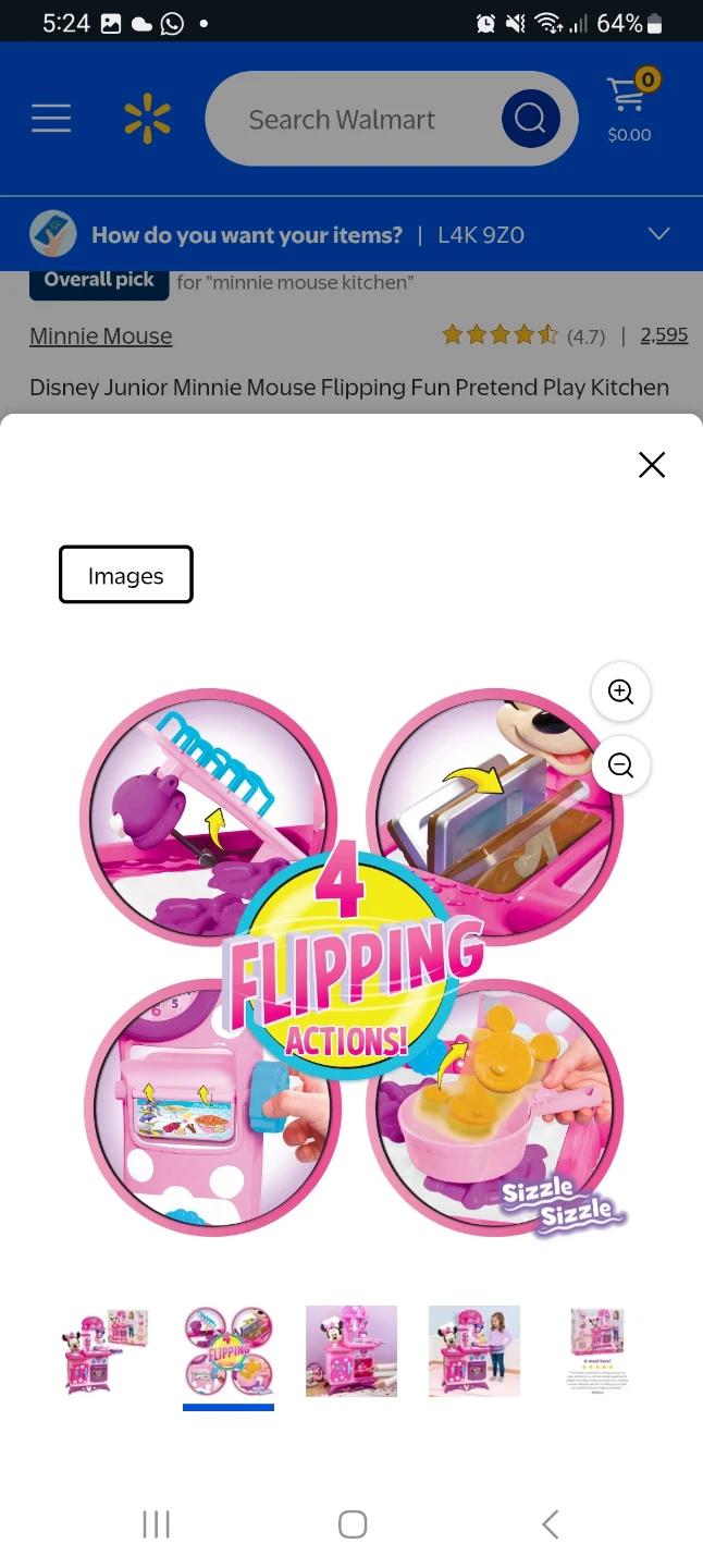Disney Minnie Mouse Flipping Fun Pretend Play Kitchen - photo 4