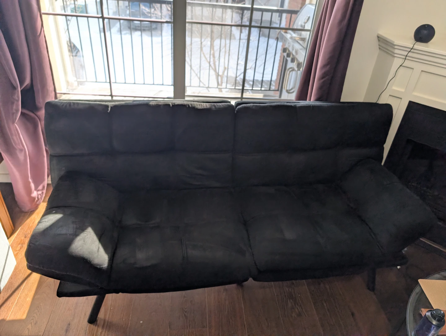 Black Sofa Bed with Included Hardware