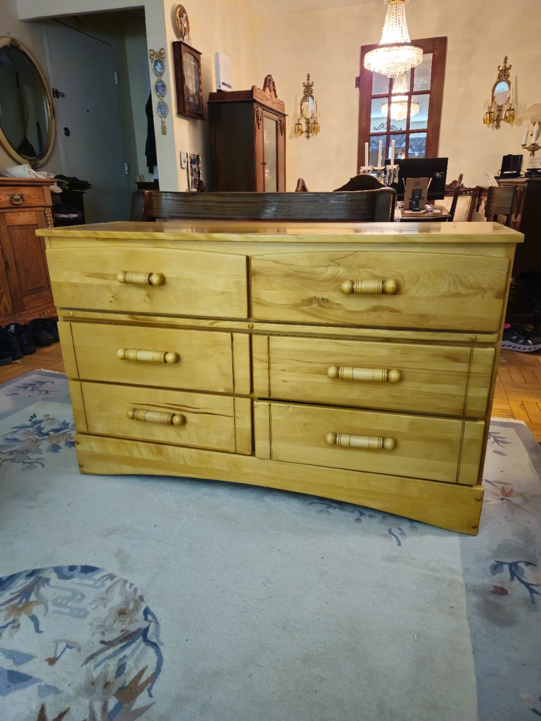 Wooden Dresser with 6 Drawers