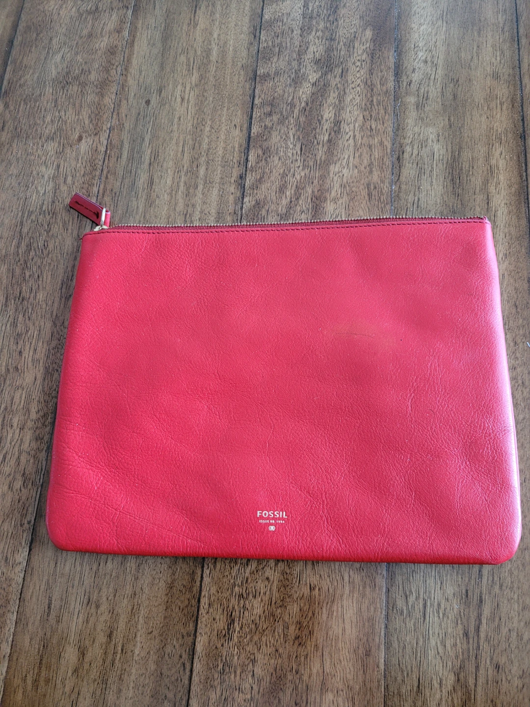Fossil Red Leather Clutch Bag - photo 2