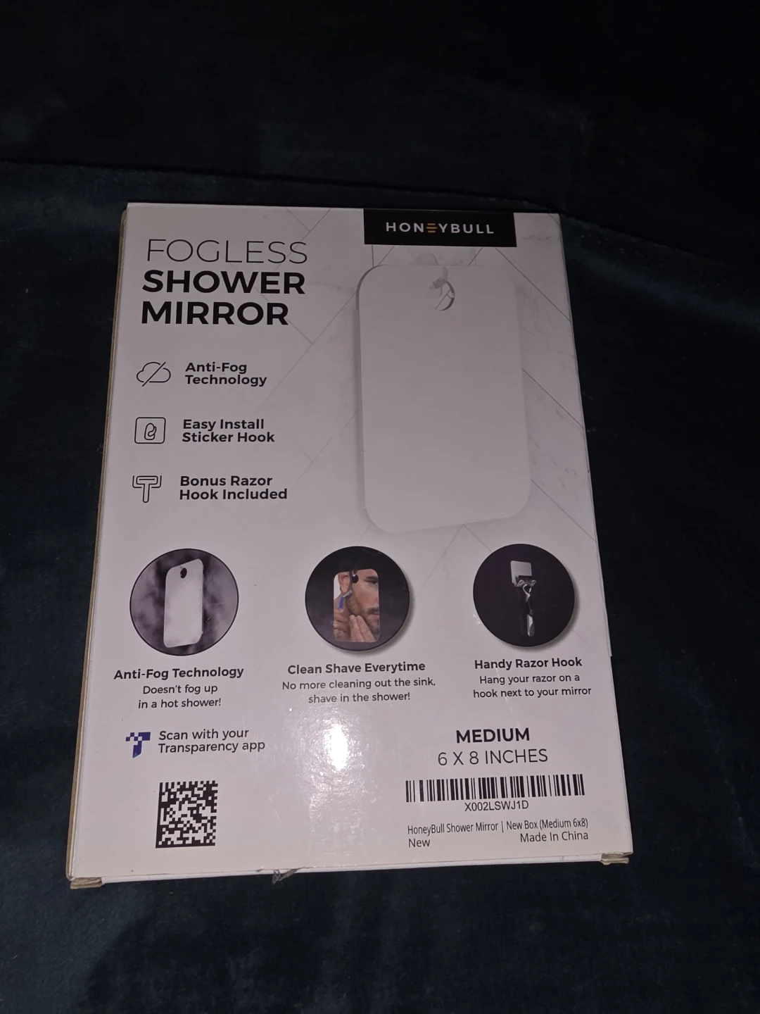 HoneyBull Fogless Shower Mirror - Medium 6x8 Inch 🧡 - photo 2