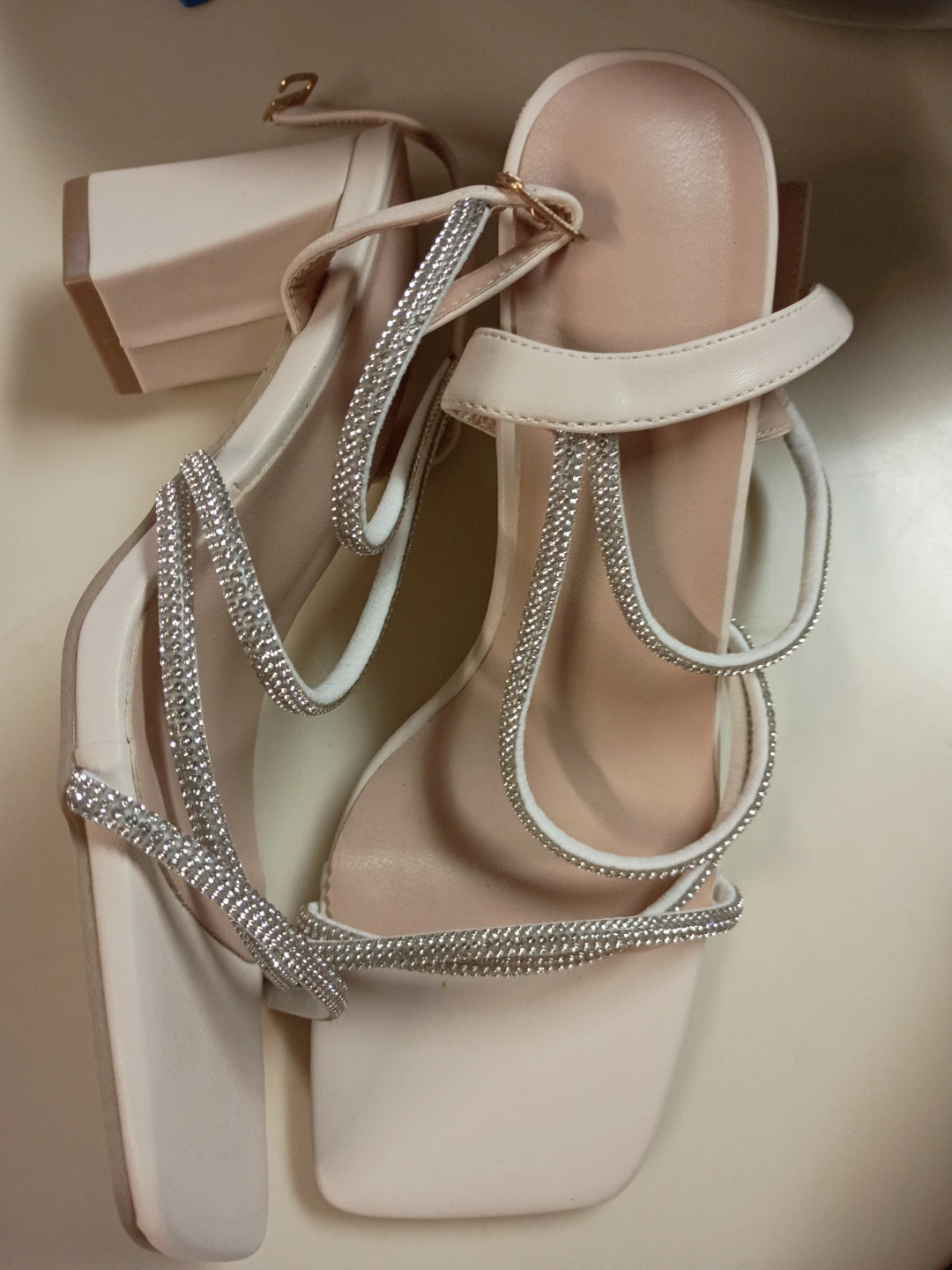 Women's Rhinestone Strappy Heeled Sandals - photo 2