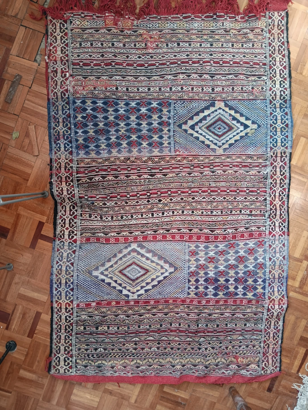 Moroccan Handwoven Geometric Pattern Rug
