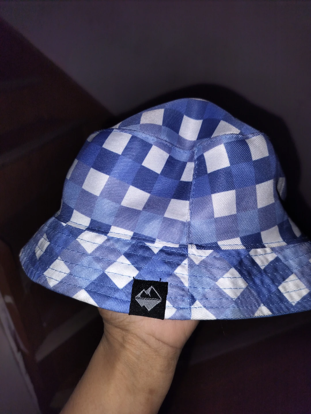 Blue and White Plaid Bucket Hat 🏆