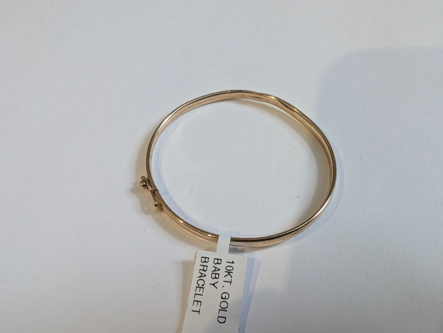 Brand New 10K Yellow Gold Baby Bangle For Sale - photo 3