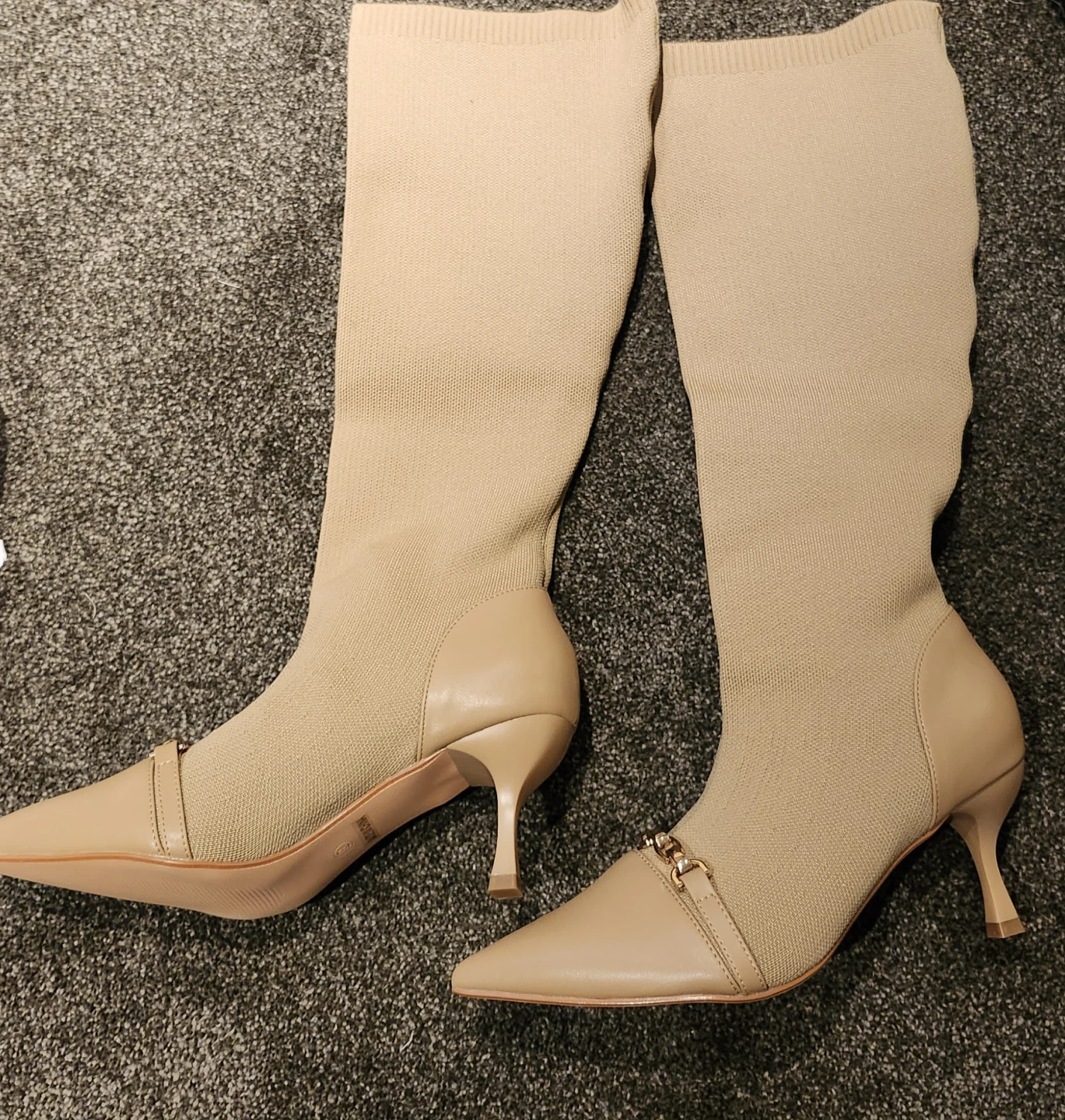 NEWBELLA Women's Beige High Knee Boots - photo 5