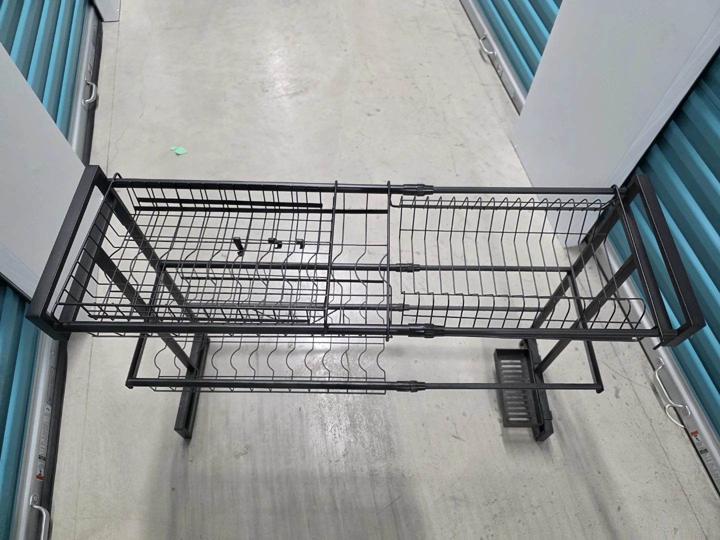 Black Metal 2-Tier Over-Sink Dish Drying Rack