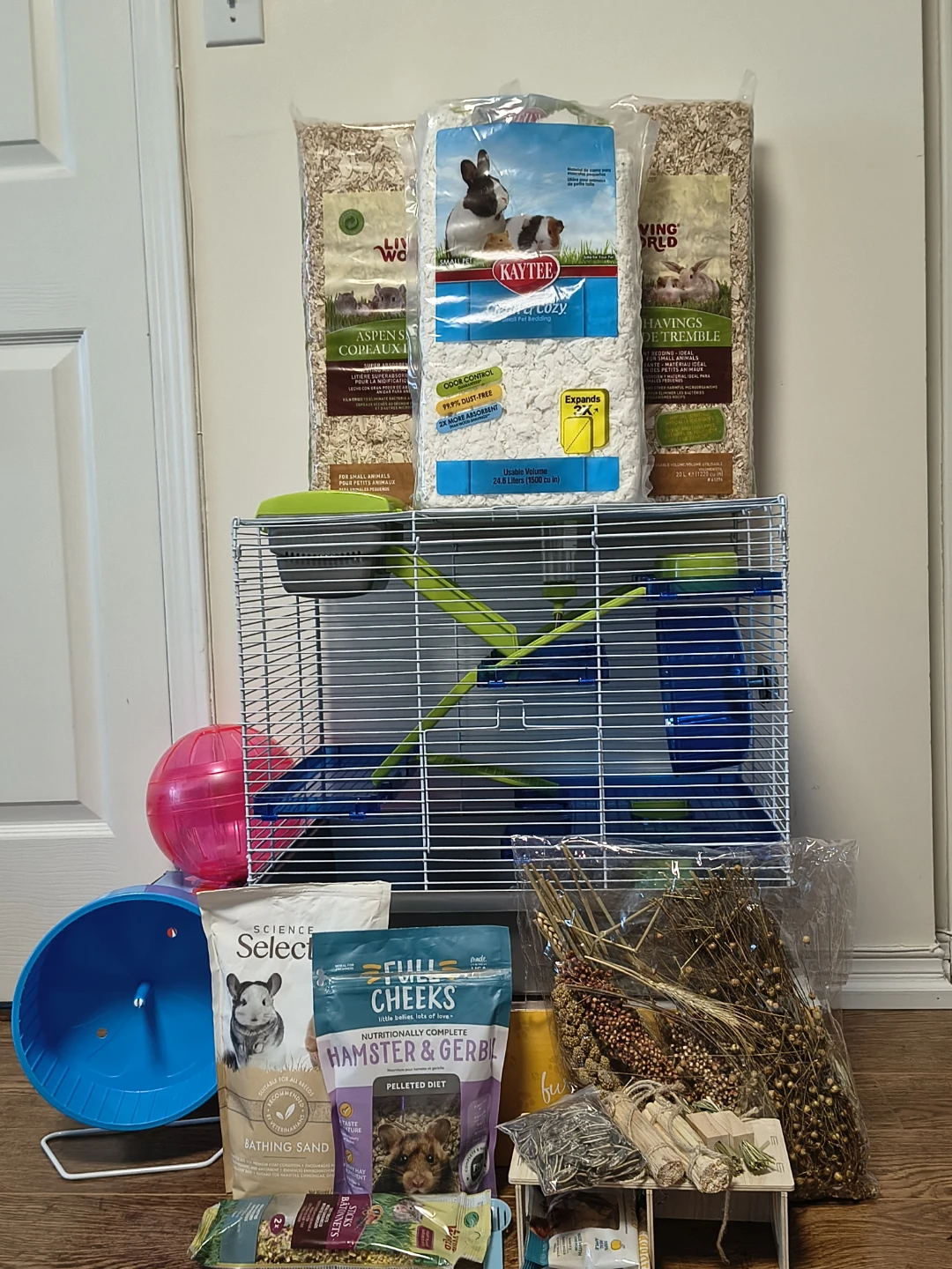 Hamster Cage and Supplies Bundle