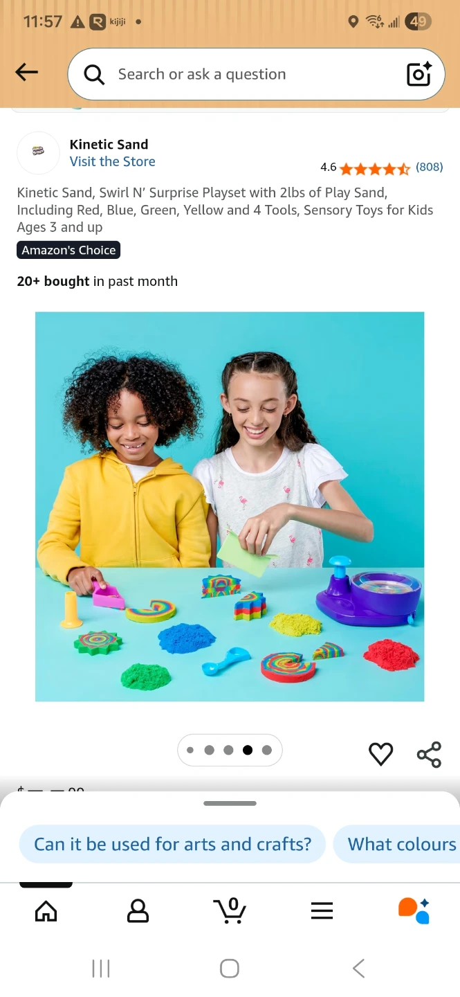 Kinetic Sand Swirl N' Surprise Playset with 2lbs Sand and Tools - photo 2