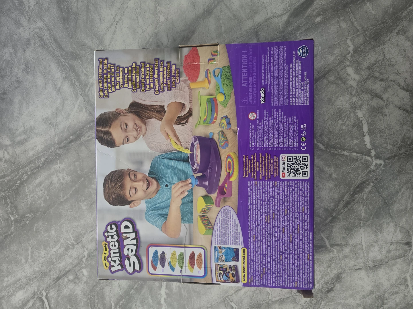 Kinetic Sand Swirl N' Surprise Playset with 2lbs Sand and Tools - photo 4
