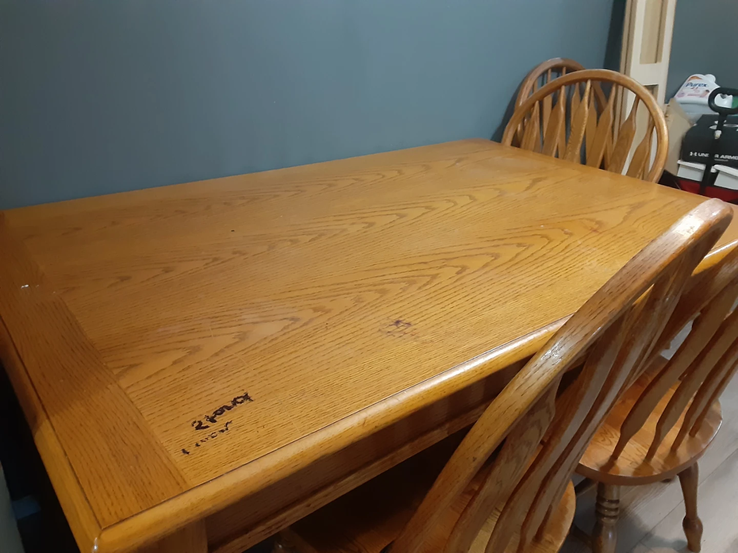 Oak Dining Table with 4 Chairs - photo 3