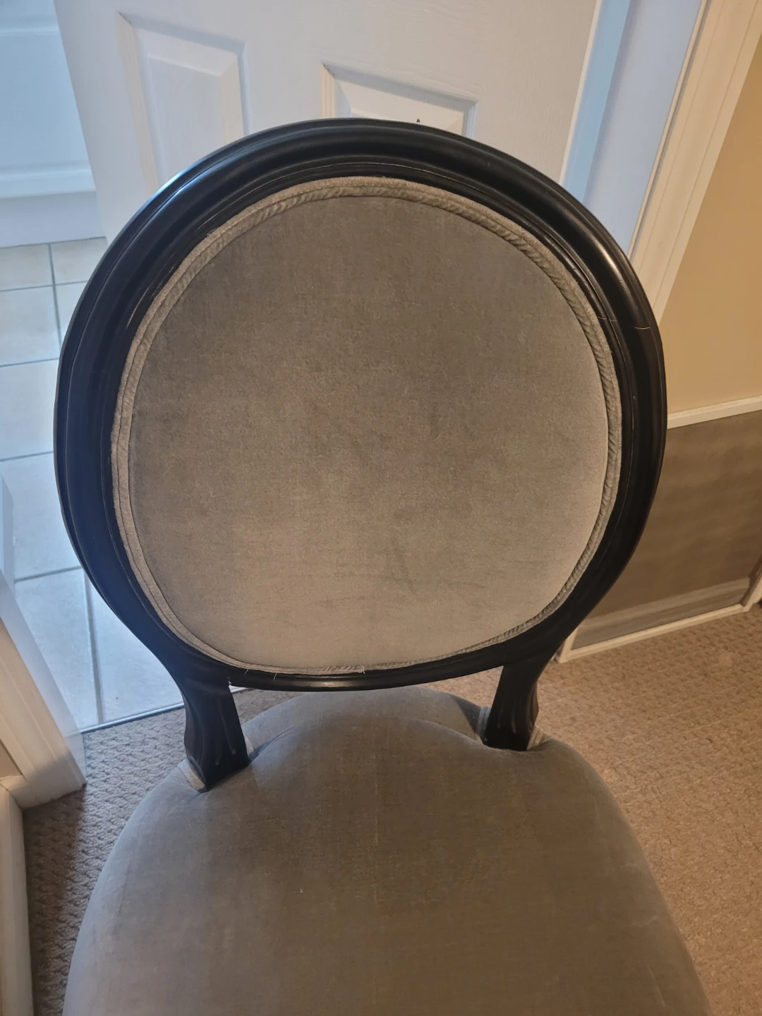 Grey Velvet Accent Chair - photo 3