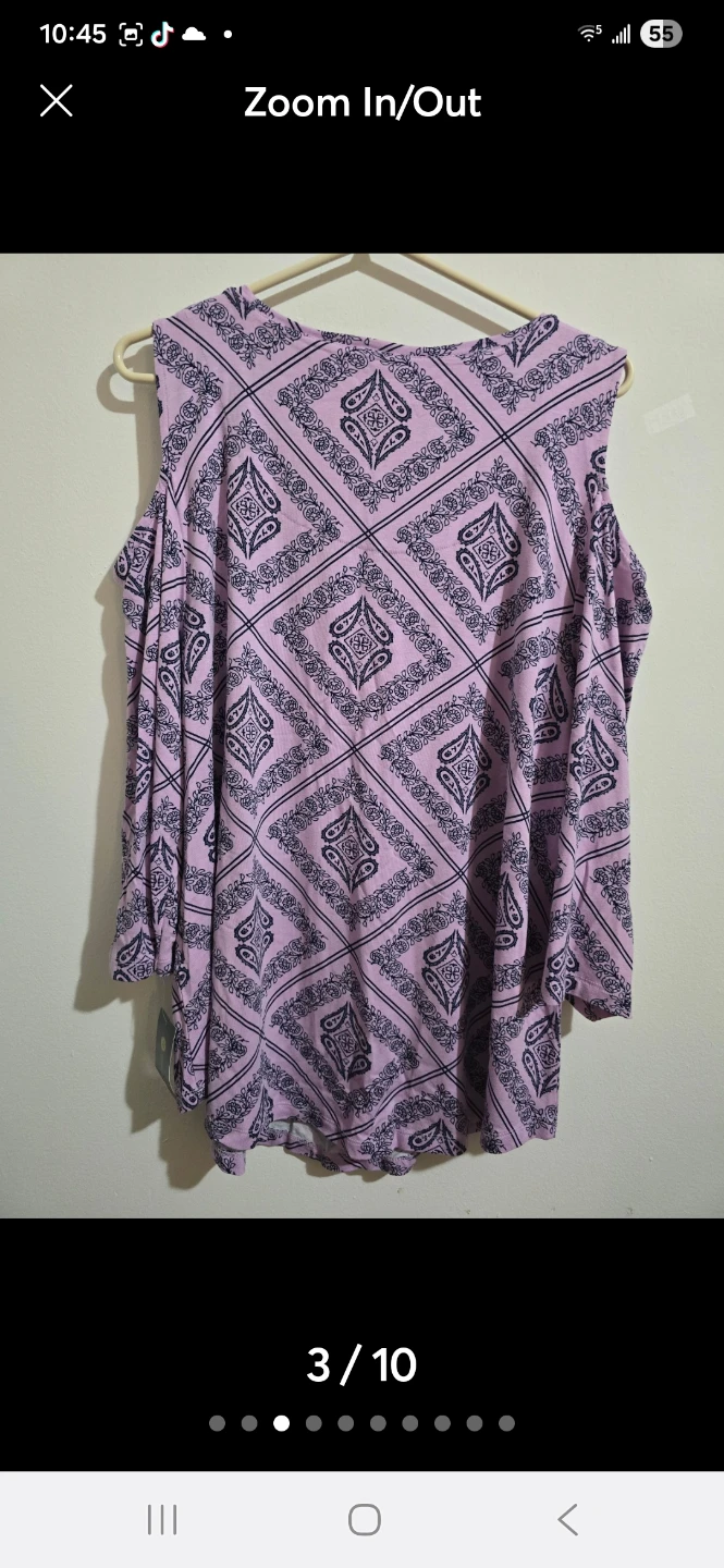 Cold Shoulder Graphic Tunic Top XL - photo 2