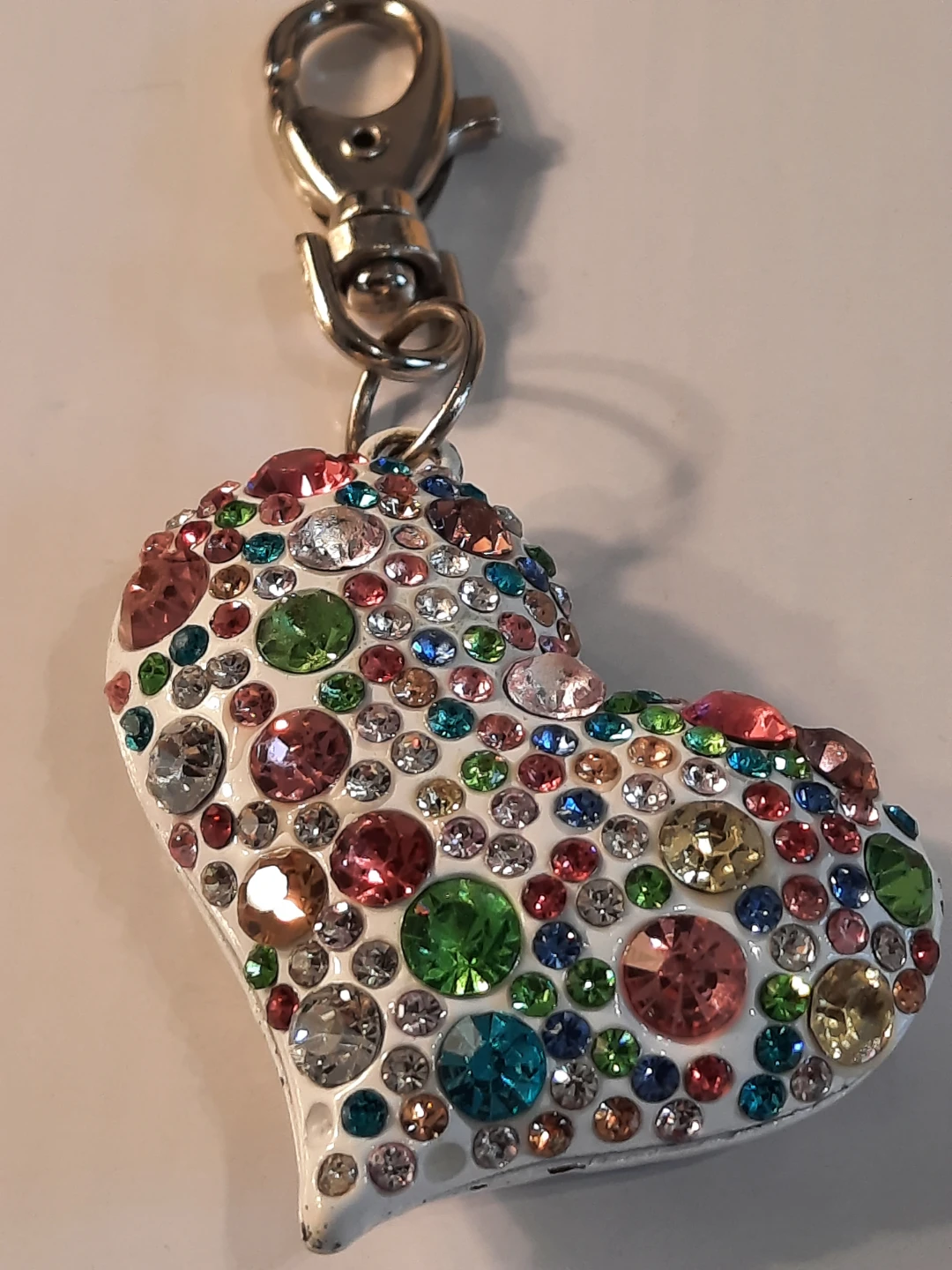 Sparkly Heart Keychain