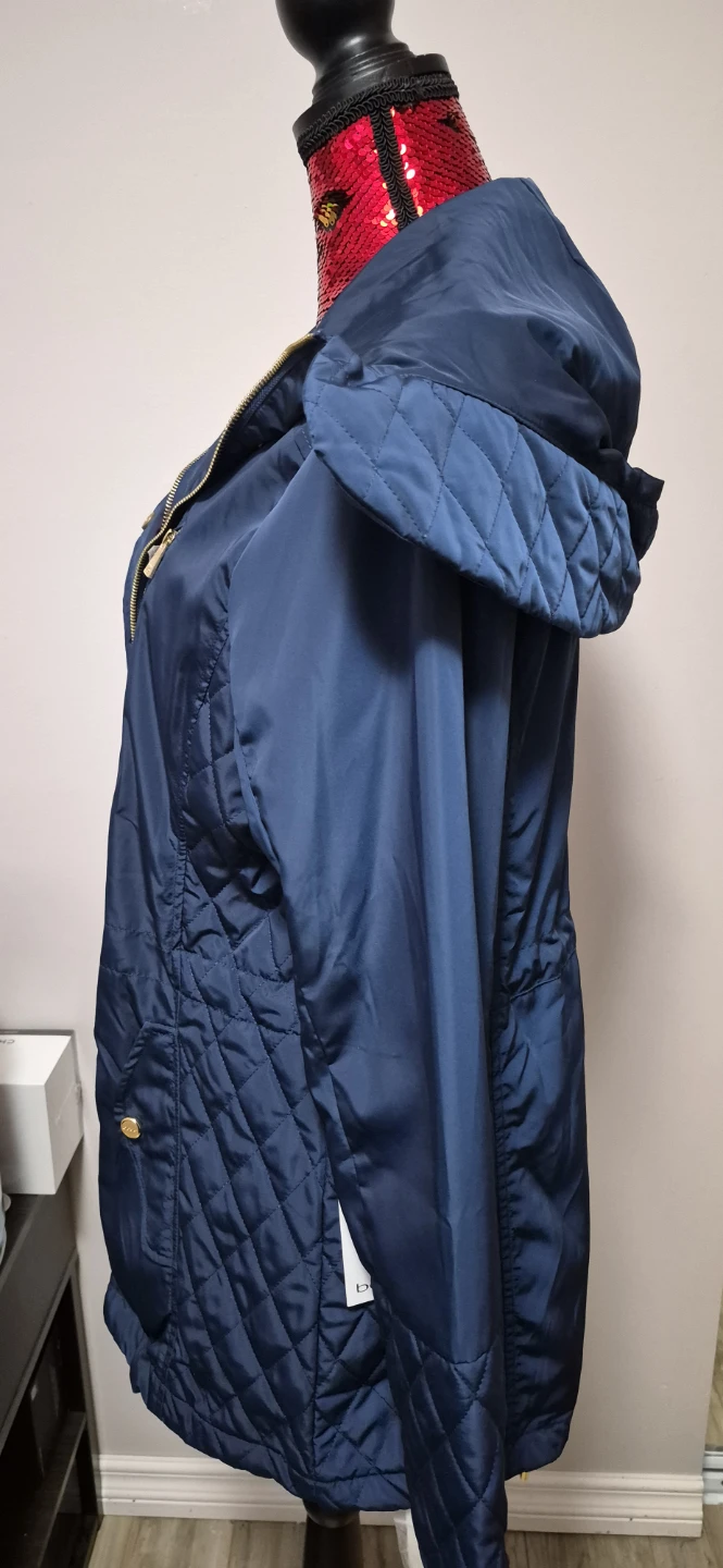 BNWT Bebe Navy Hooded Quilted Jacket - photo 3