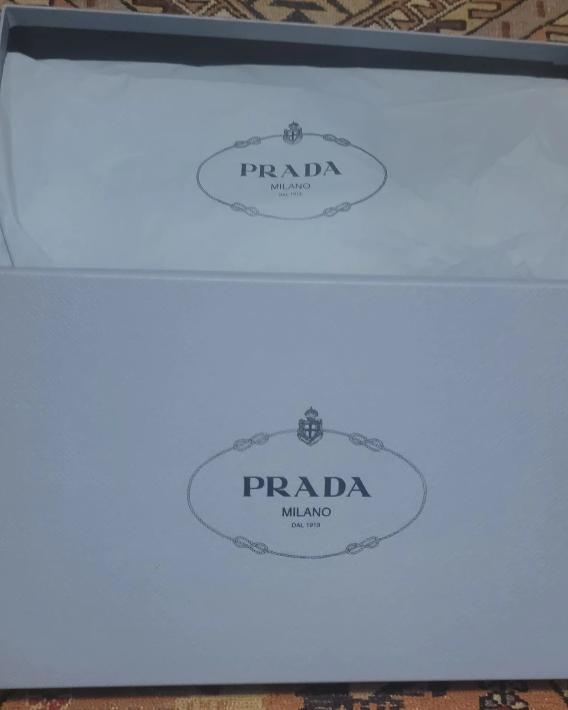 Prada Women's Light Blue Leather Thong Sandals
