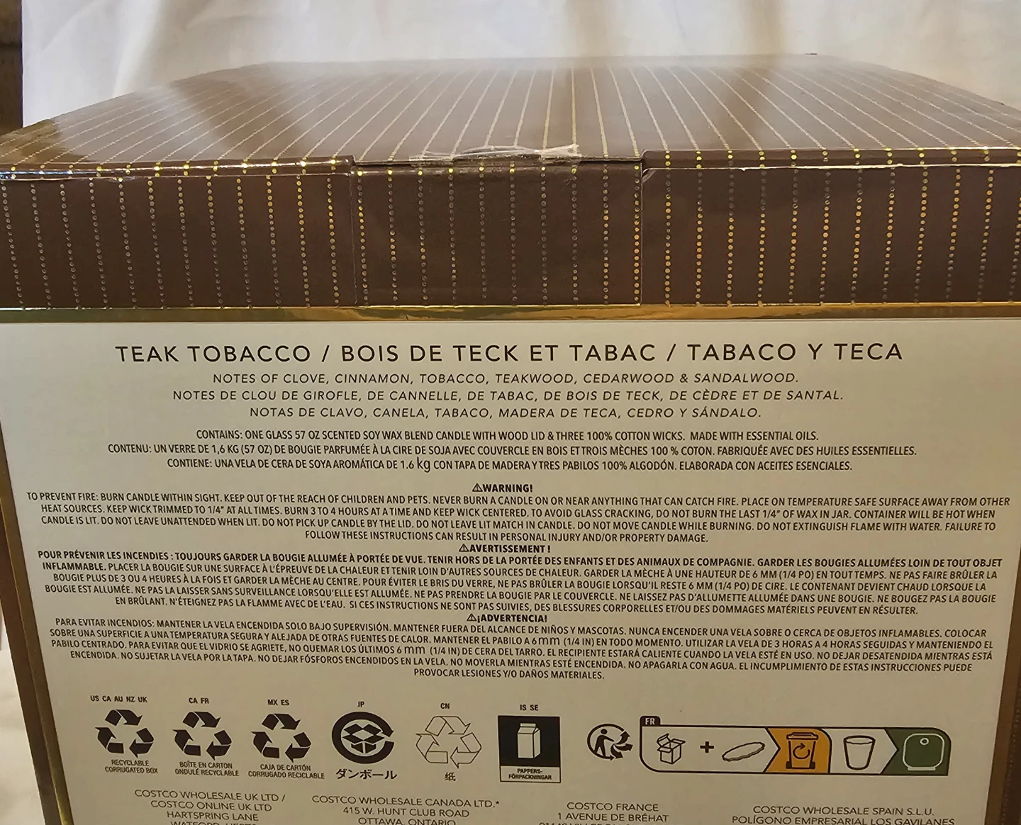 Sand + Fog Teak Tobacco Scented Soy Wax Blend Candle - photo 5