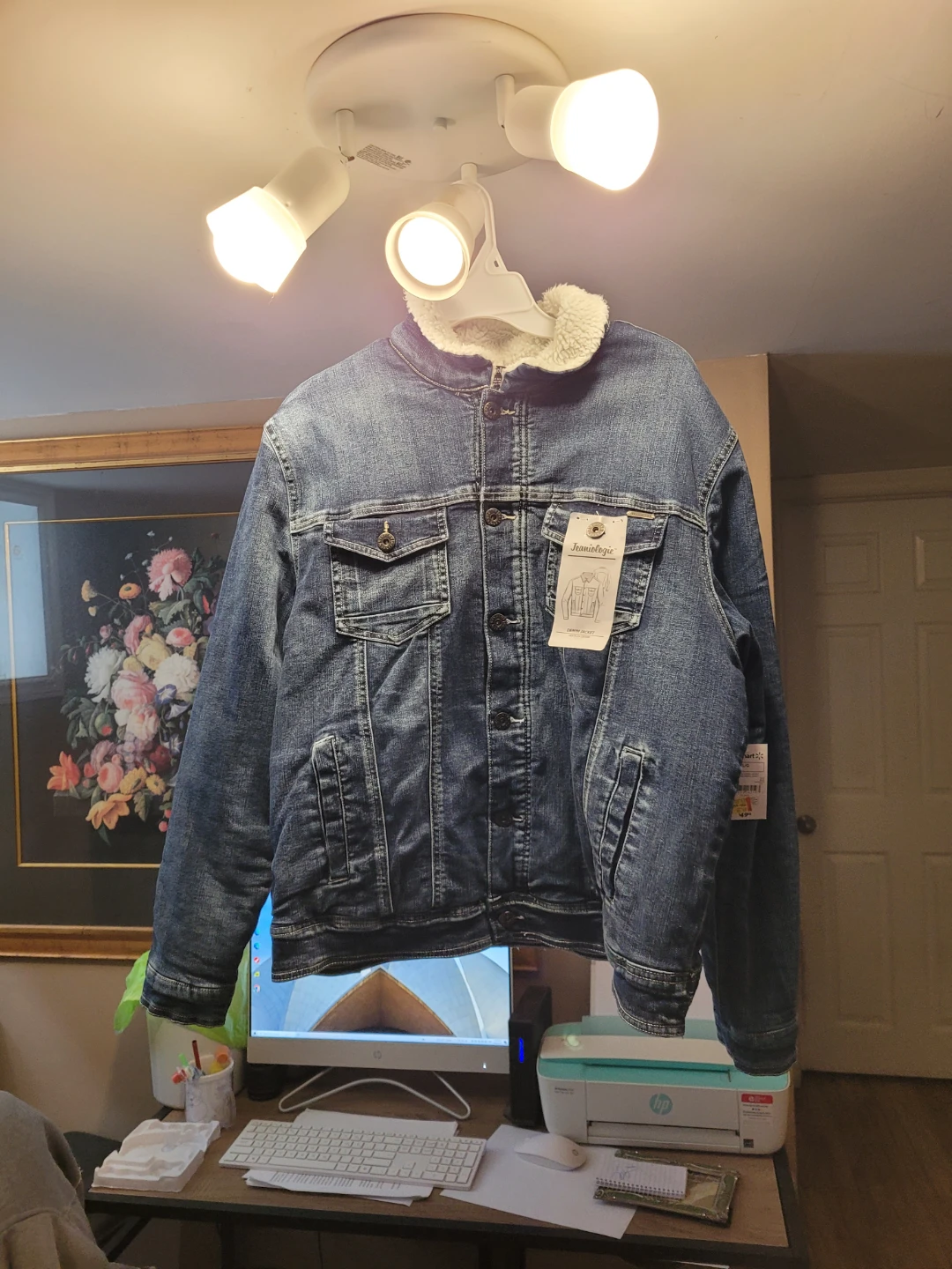 Jeanologie Denim Sherpa Lined Jacket