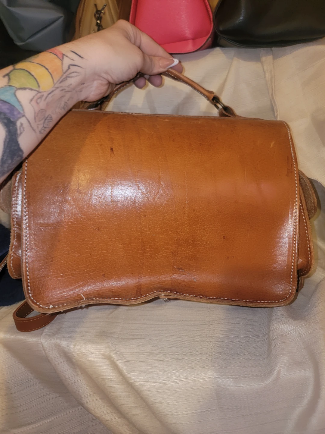 Brown Leather Satchel Bag - photo 2