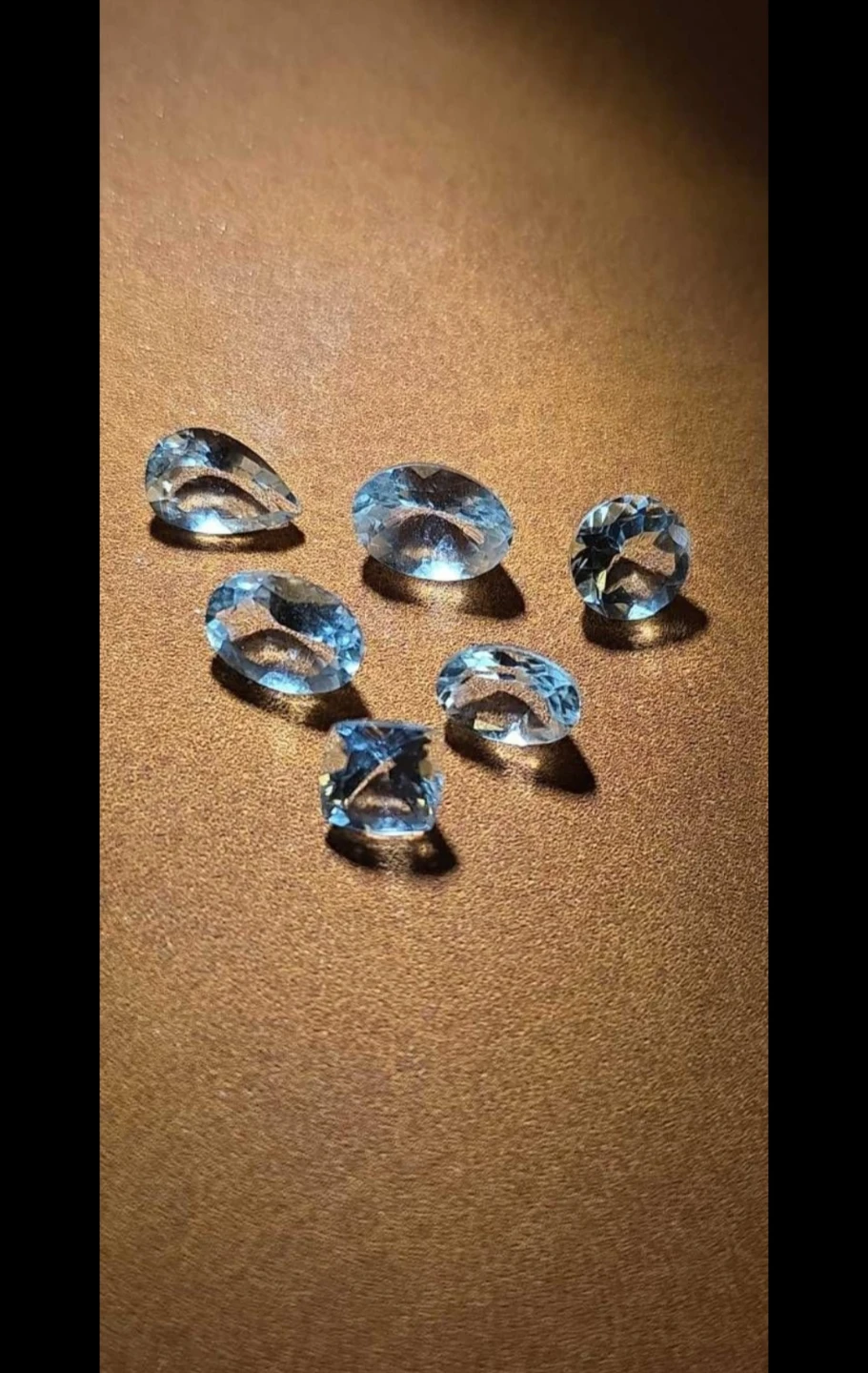 3.61 aquamarine lot of 6 untreated natural