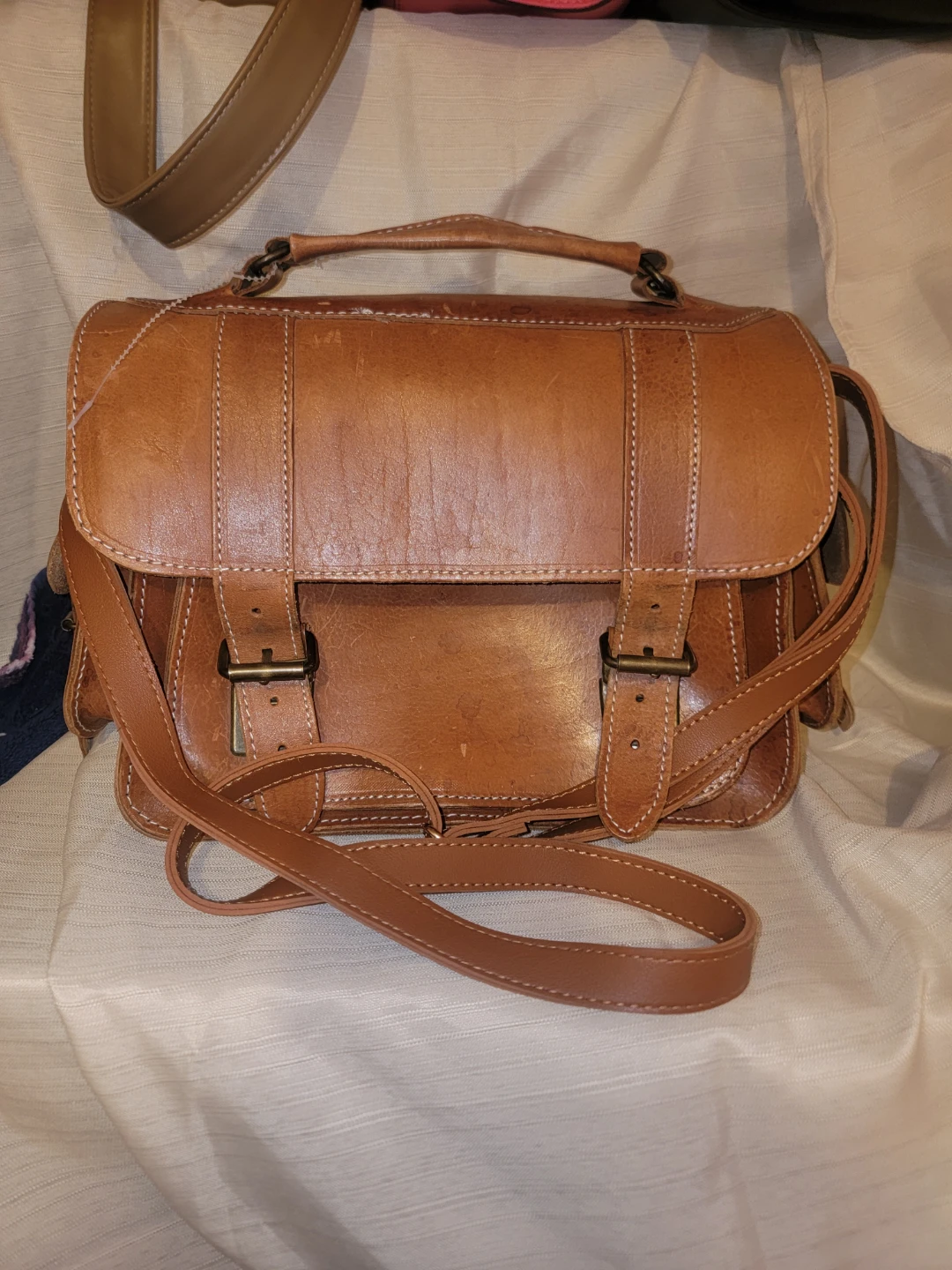 Brown Leather Satchel Bag