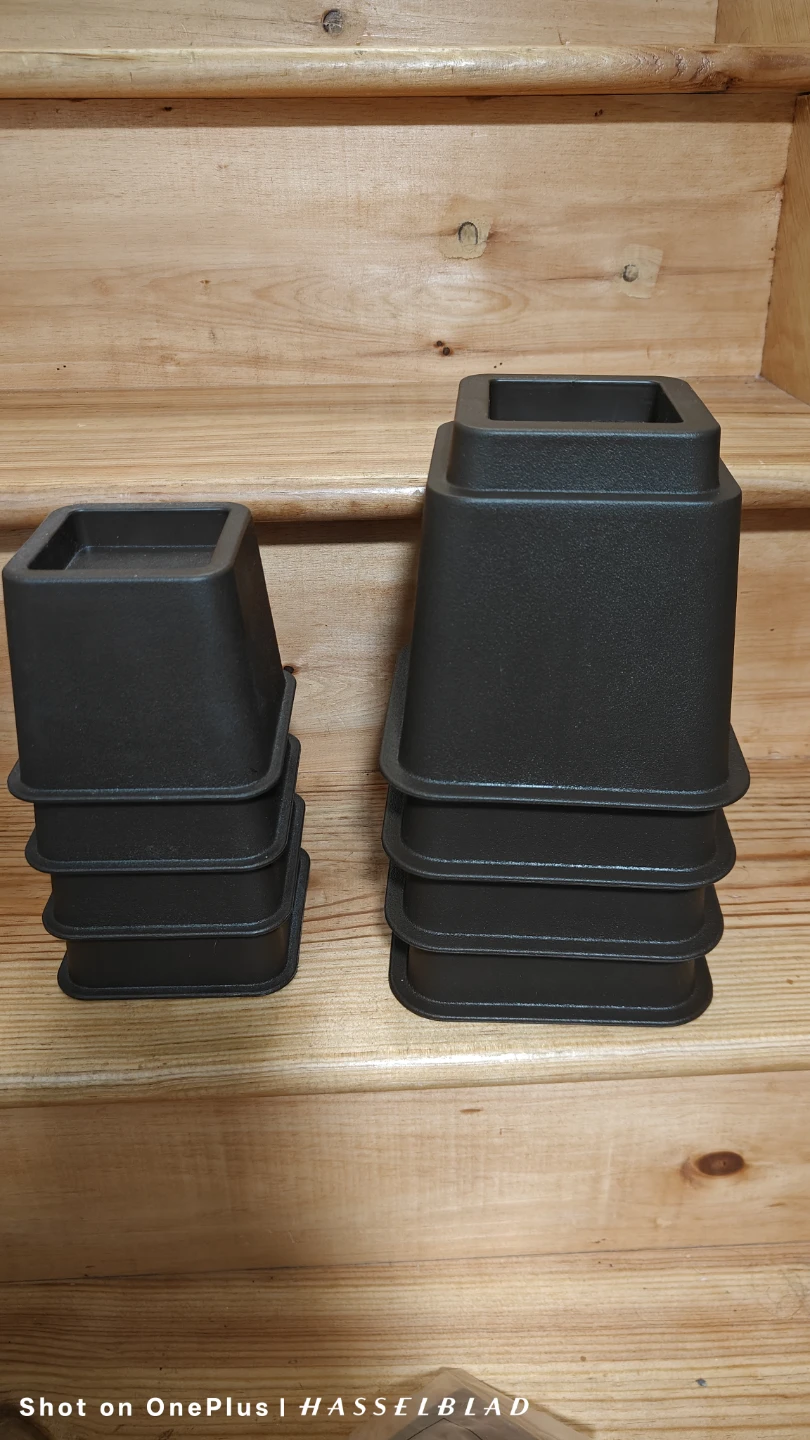 Utopia Bedding Adjustable Furniture Risers - Set of 8 - Brown - photo 3