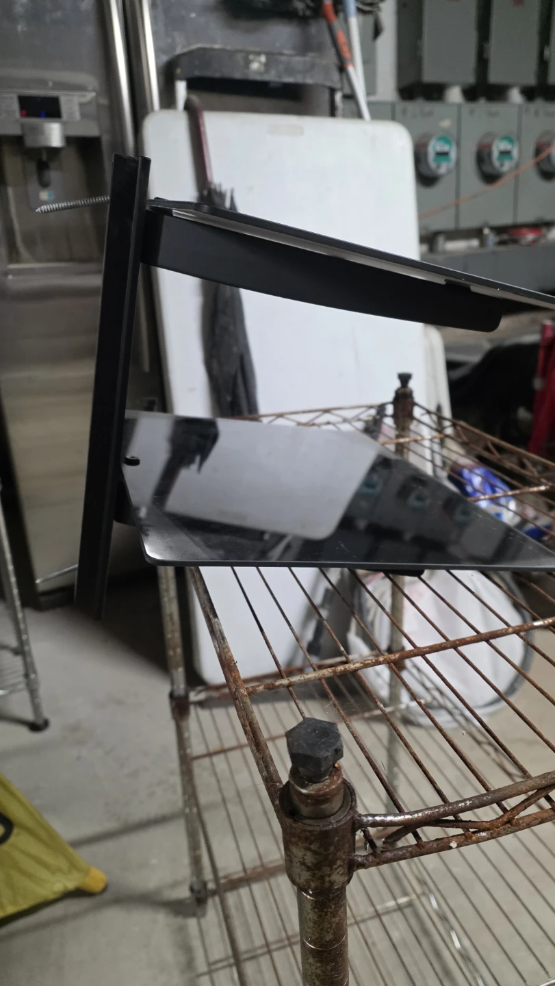 Black Glass TV Stand Shelf - photo 2