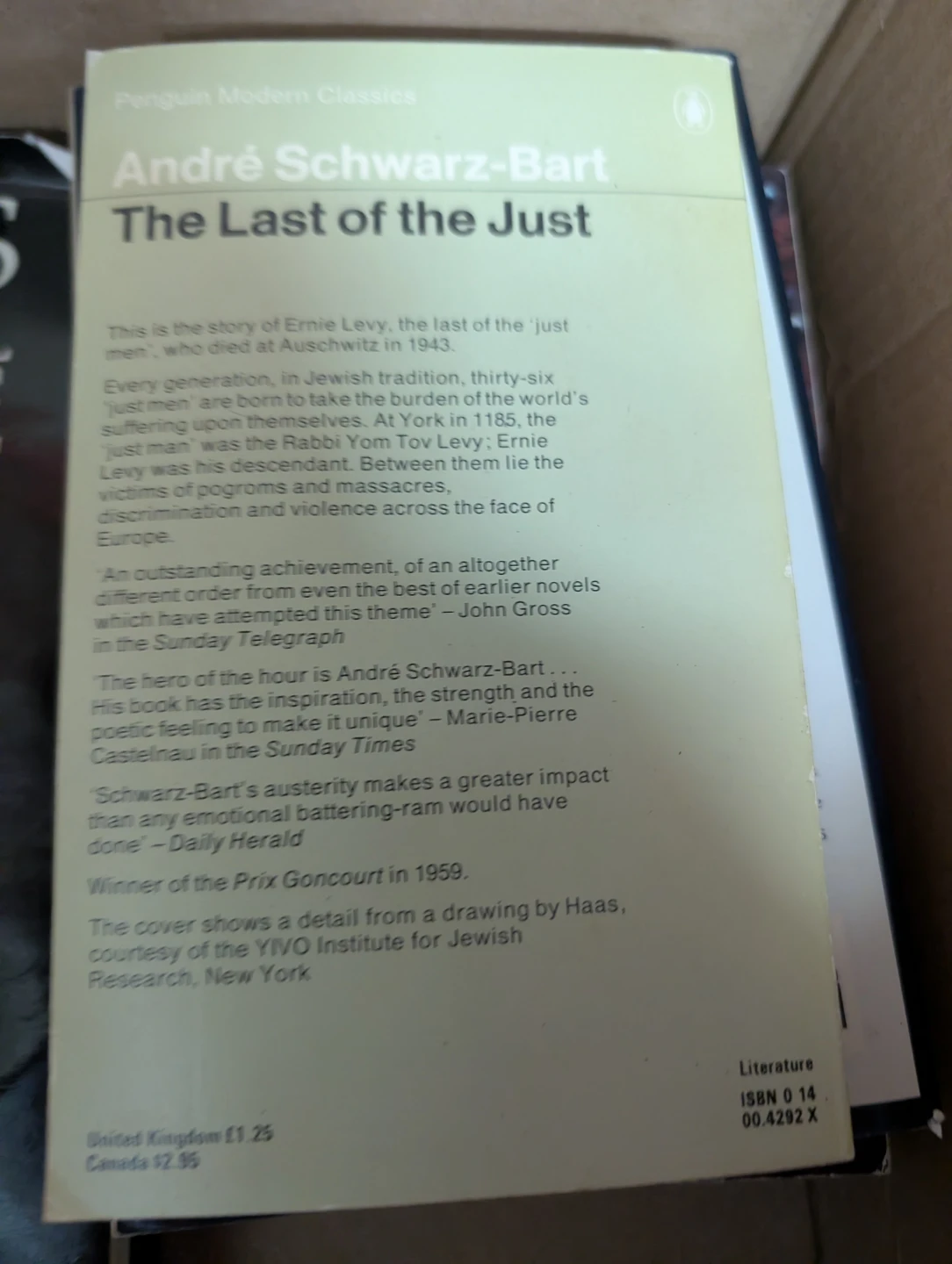 The Last of the Just by Andre Schwarz-Bart -