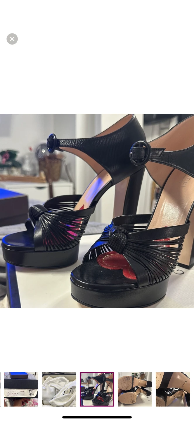 Gucci Malaga Kid Platform Heels Size 40
