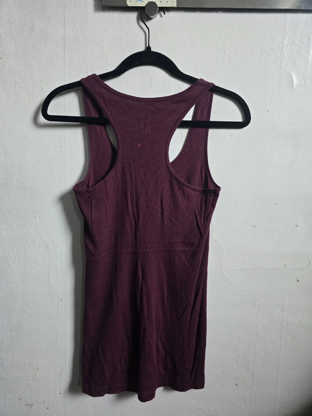 No Boundaries Ribbed Racerback Tank Top Burgundy L/G - photo 3