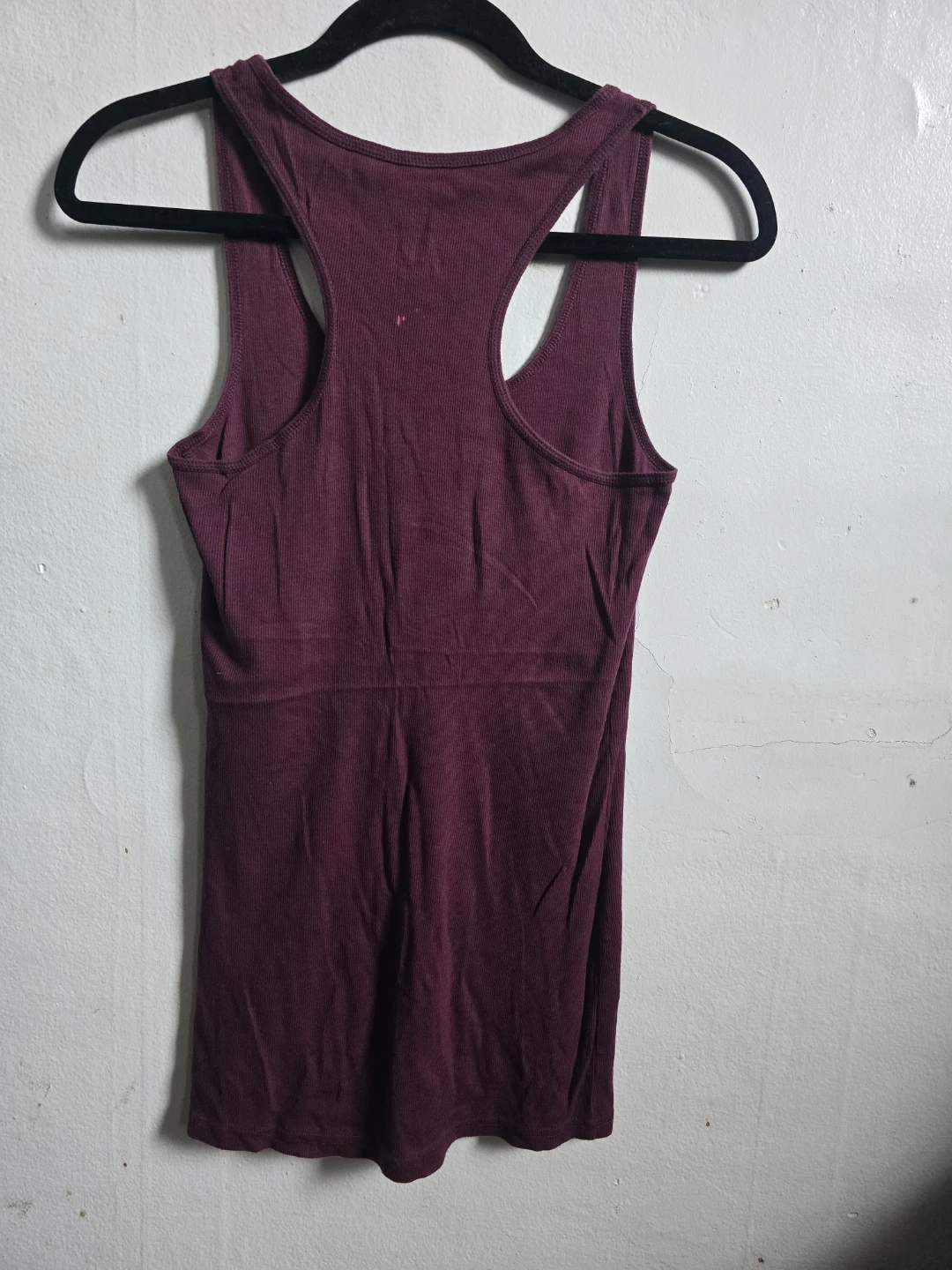 No Boundaries Ribbed Racerback Tank Top Burgundy L/G - photo 5