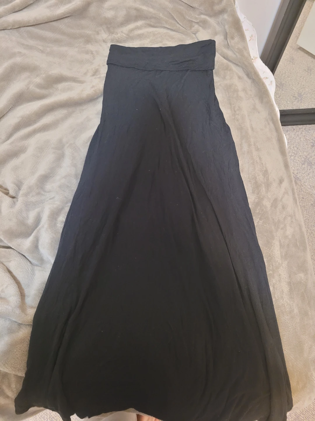 Revamped Black Maxi Skirt