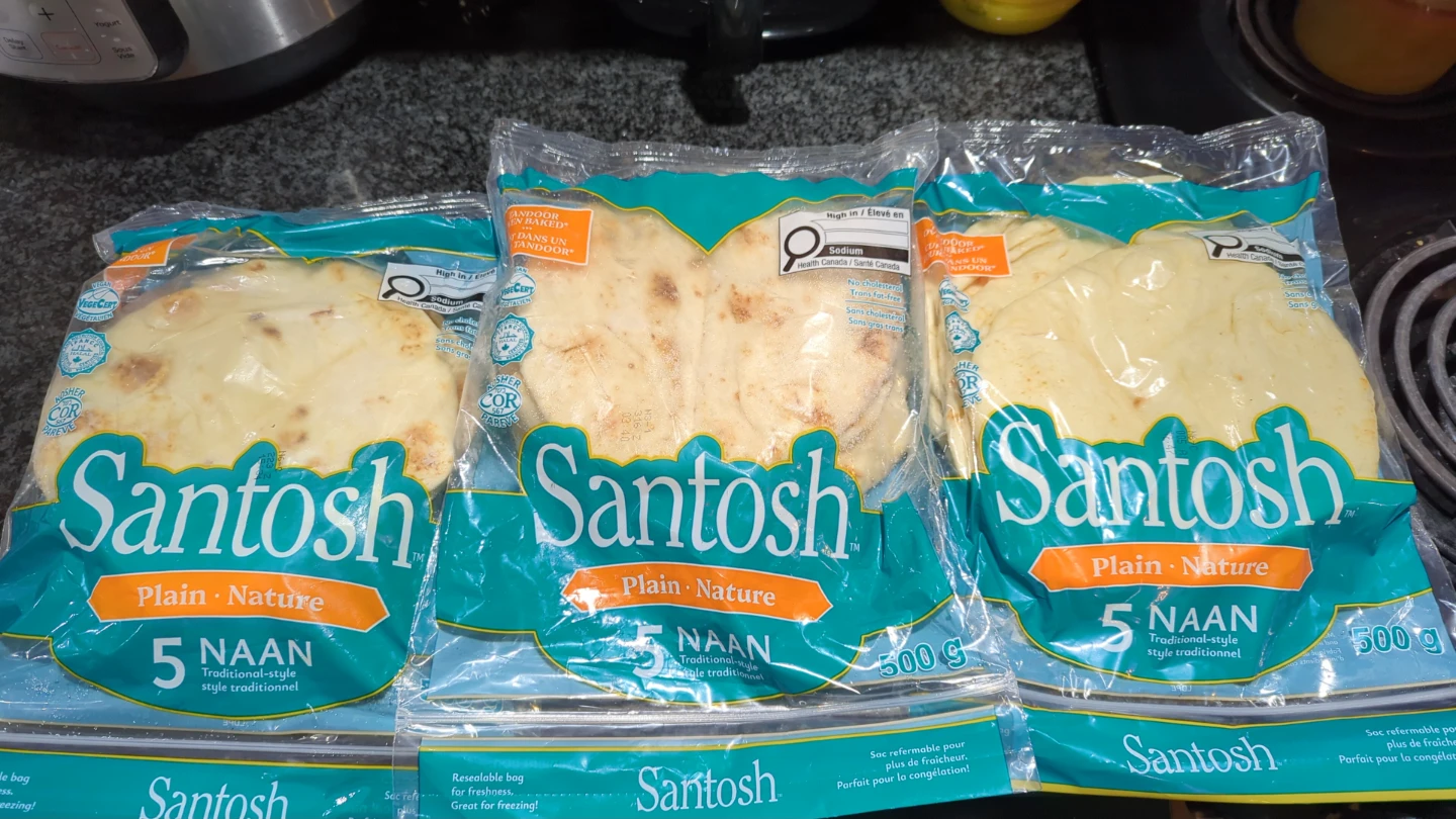 Santosh Plain Naan - 5 Count (500g)