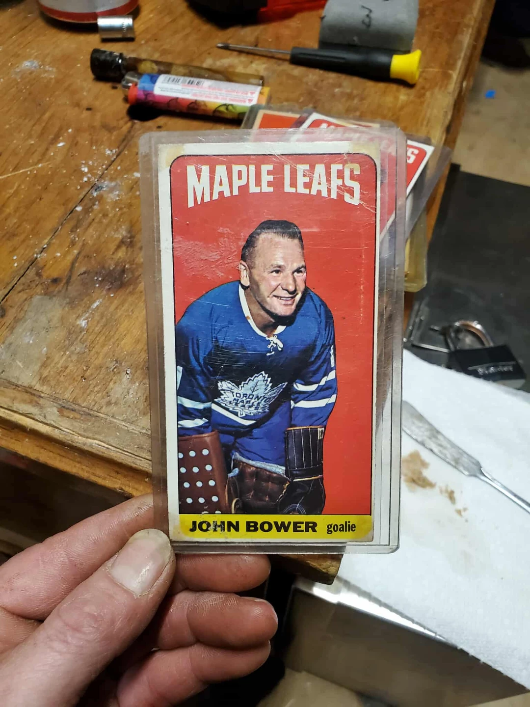 Maple Leafs John Bower Goalie Hockey Card