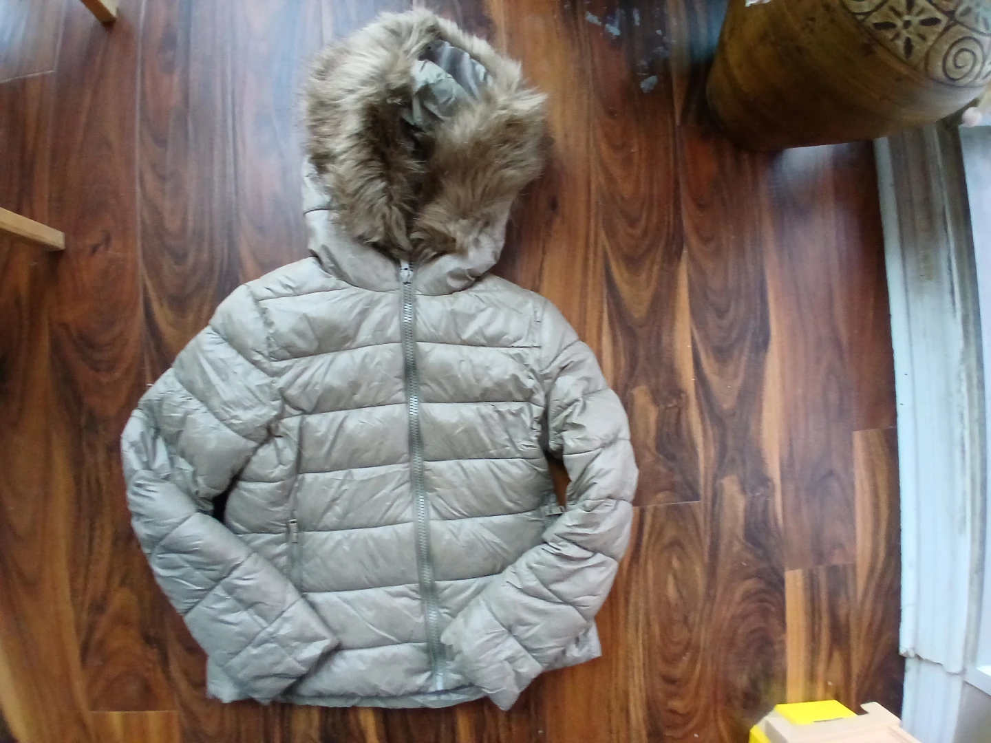 Zara Puffer Jacket with Fur Hood - photo 3