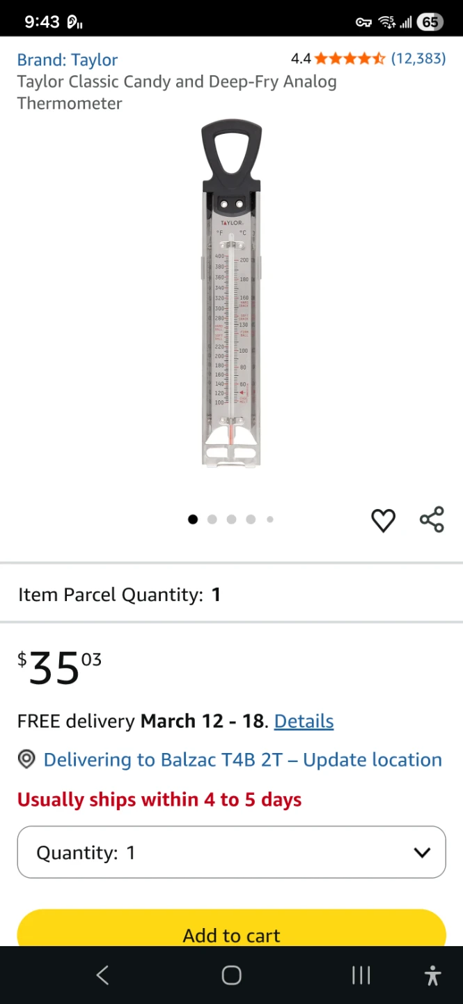 Taylor Classic Candy and Deep-Fry Analog Thermometer - photo 3
