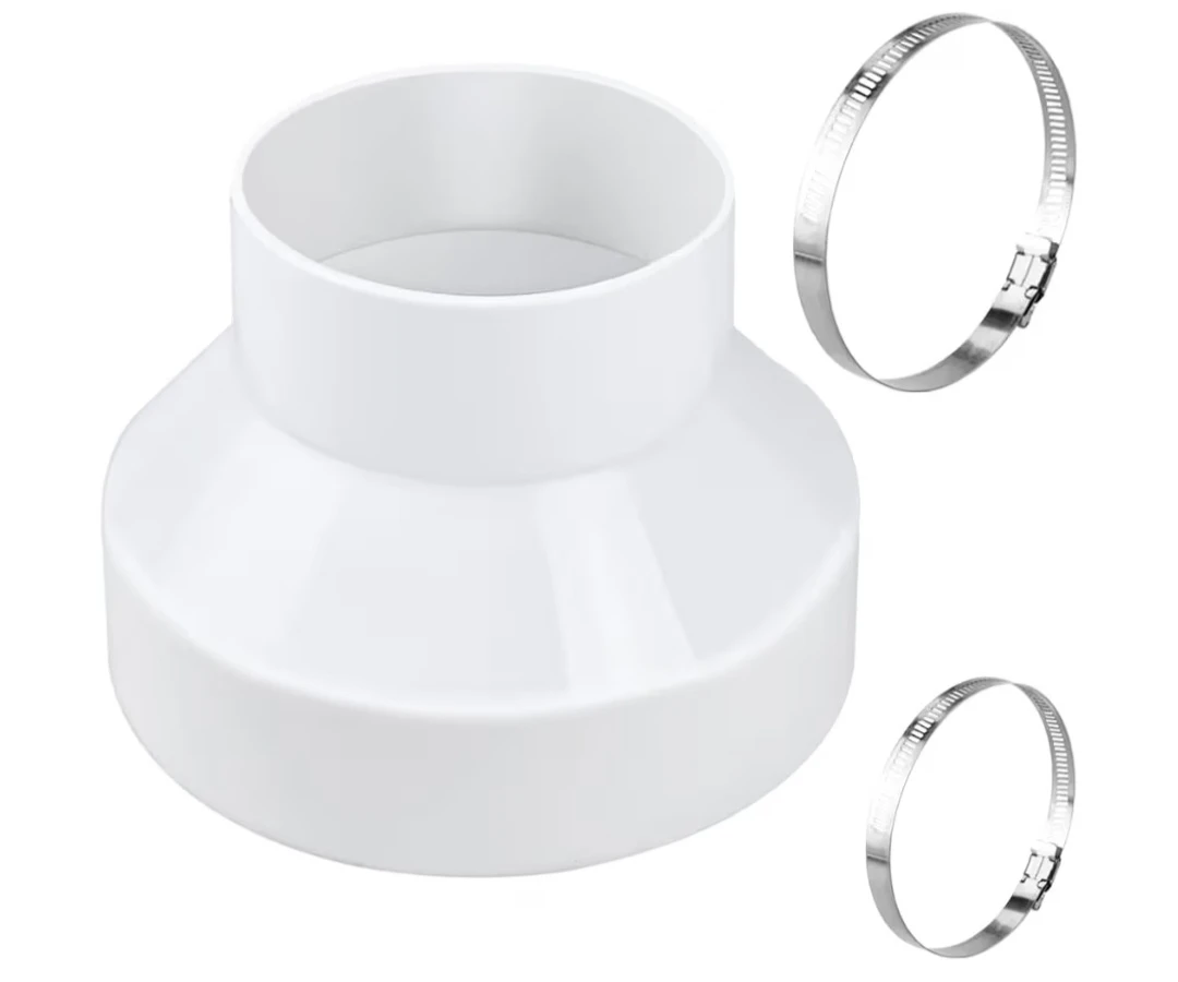 Duct  With 2PCS Hose Clamps (6 Inch to 4 Inch)