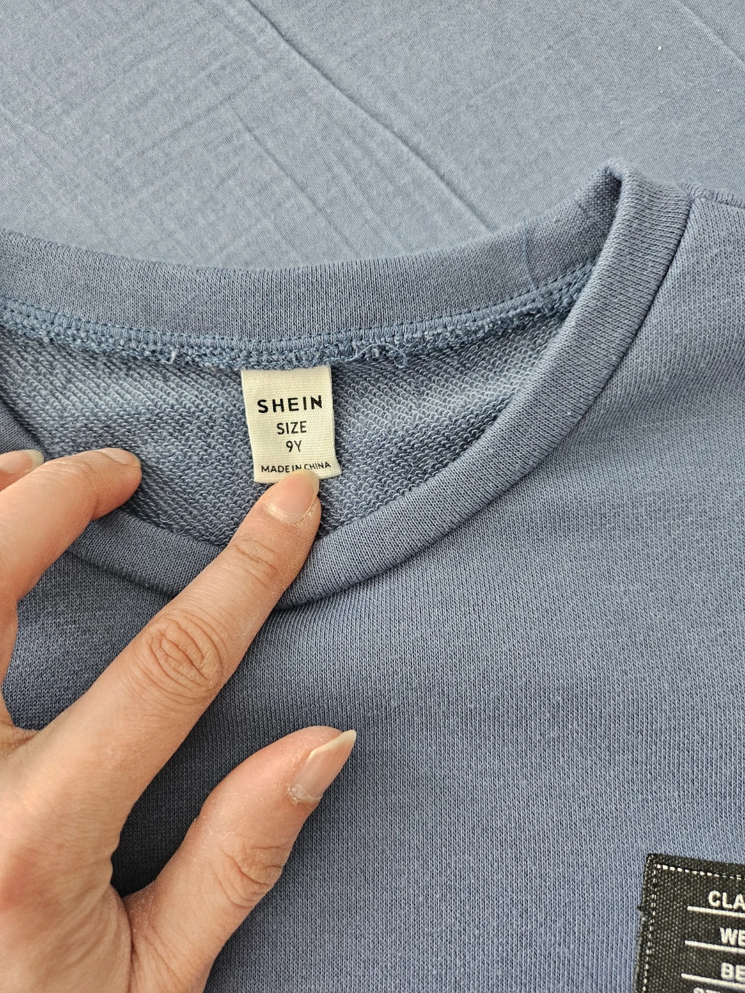 Shein Blue Long-Sleeve Sweatshirt Size 9Y 🏆 - photo 3