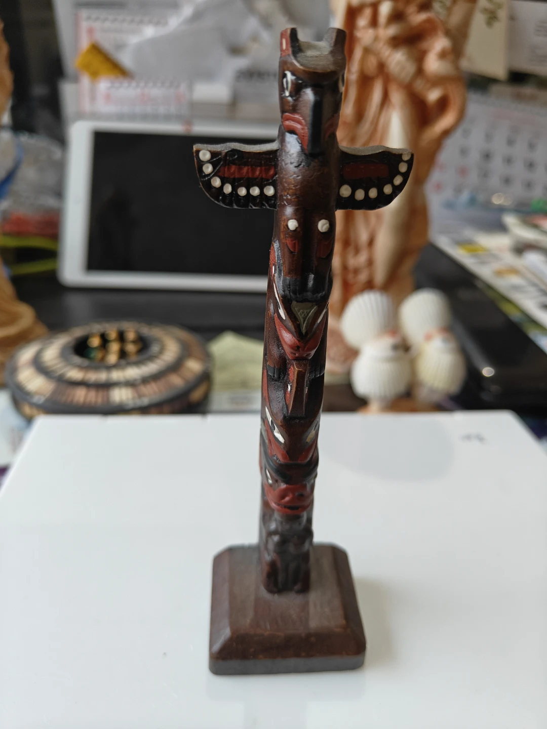 Wooden Totem Pole Figurine - photo 2