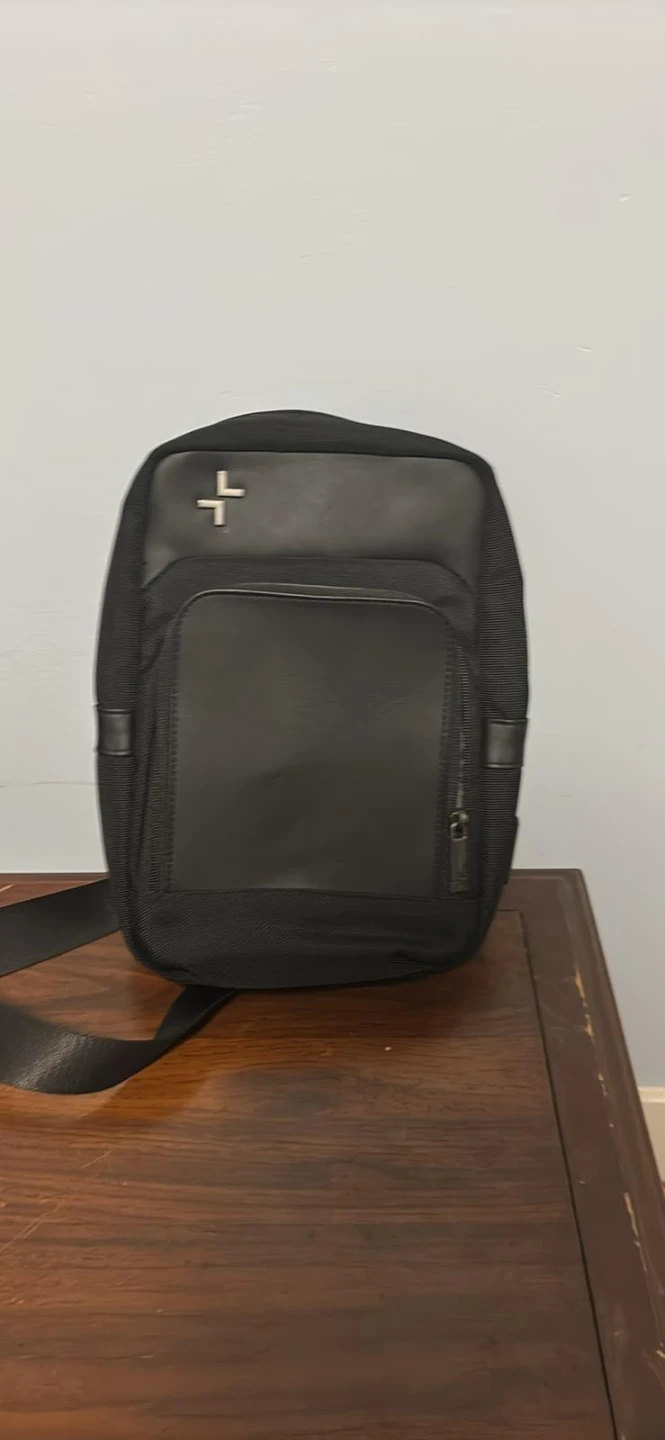 Black Sling Bag with Logo