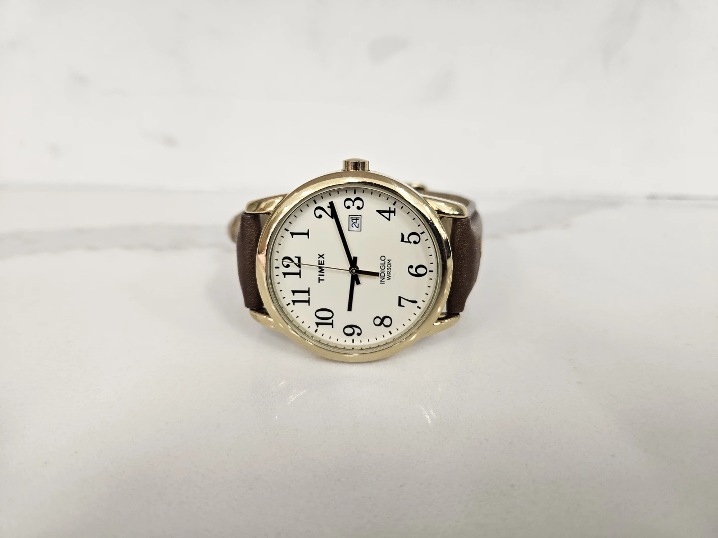 Timex Easy Reader 38mm Gold Men’s Watch – New Battery