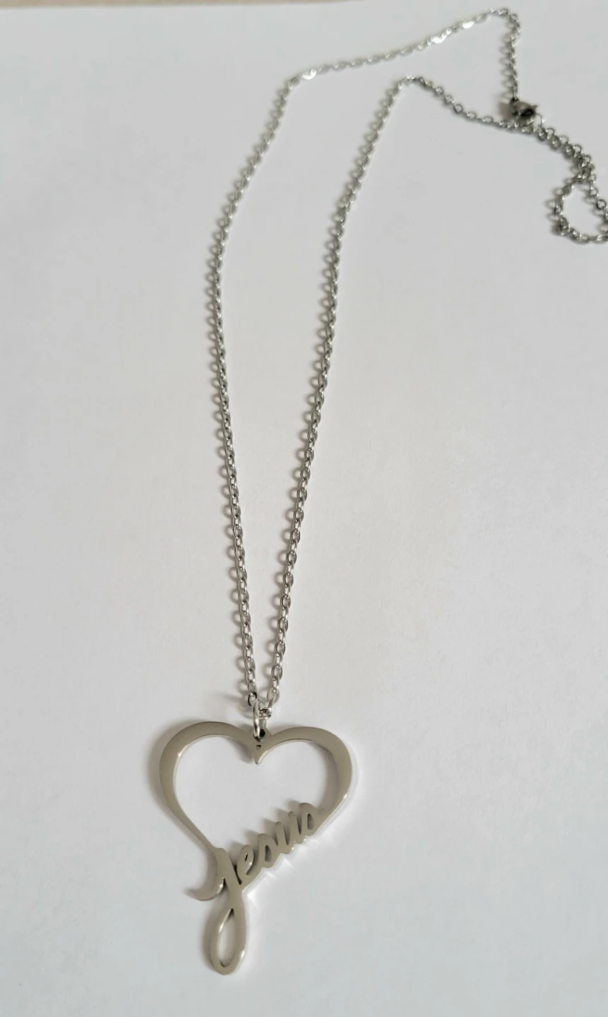 Jesus Heart Pendant Long Necklace - photo 2