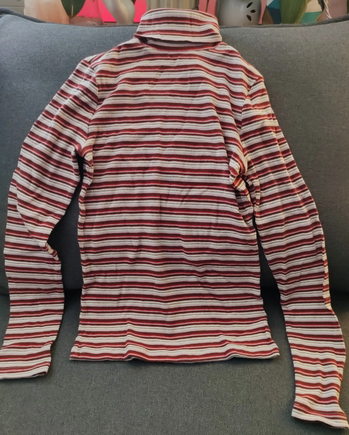 Levi's Striped Turtleneck Long Sleeve Shirt - Size S